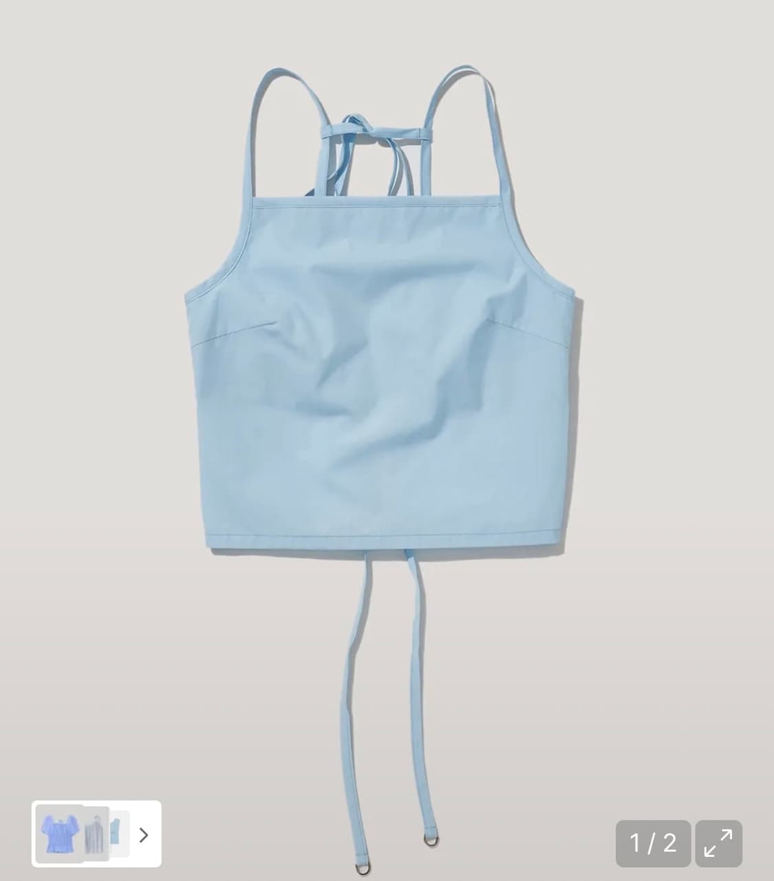 플랙-스트링 뷔스티에 셔츠 블루 상품이미지1