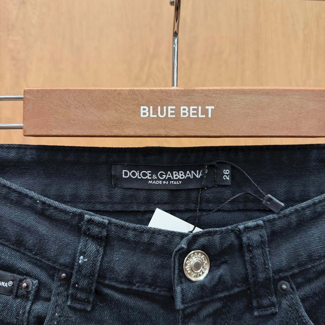 돌체앤가바나 데님 팬츠 지퍼 포켓 메탈 로고 디테일 슬림 스키니핏 블랙 상품이미지8