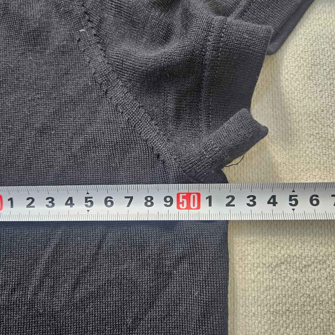 L 유니클로 반하이넥 반팔 니트 0401Y 상품이미지4