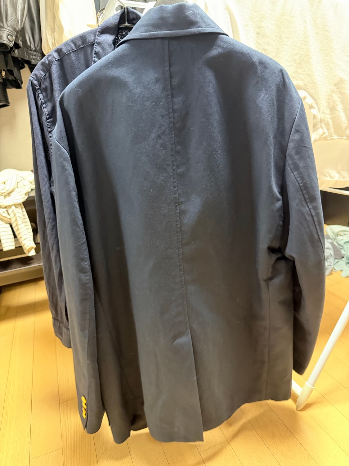 리넥츠(RENACTS) 코튼 린넨 금장 블레이저 네이비 - 4사이즈 상품이미지2