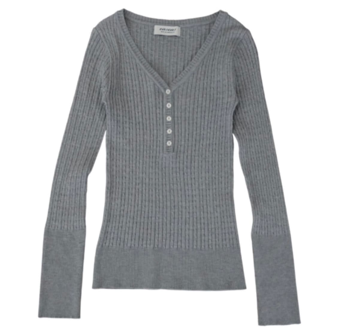 easeas honey button Rib Knit 이즈이즈 허니 버튼 상품이미지1