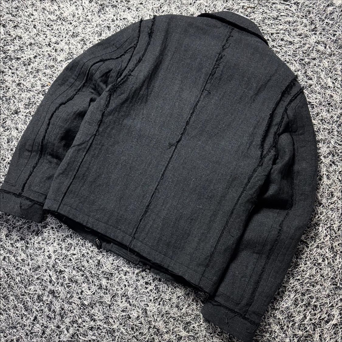 우영미 그런지 싱글 퍼 자켓 상품이미지3