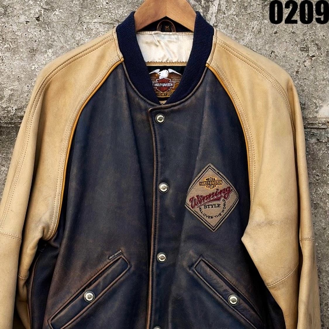할리데이비슨 레더 바시티 스타디움 자켓 M 0209  상품이미지2
