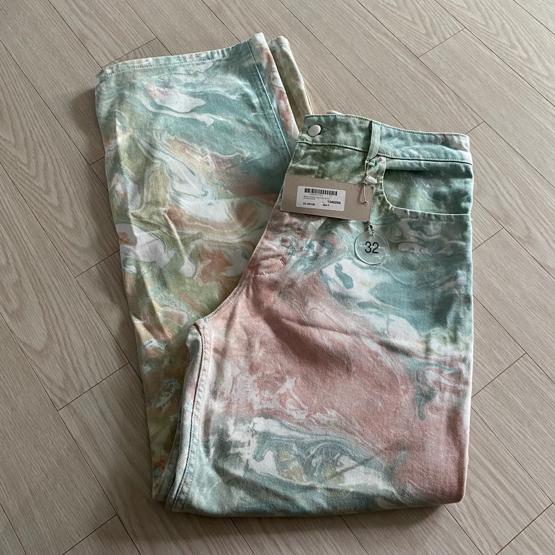 [32] Eckhaus Latta 마블 와이드 레그 진 상품이미지3
