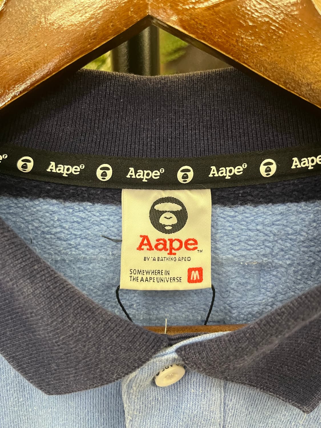 Aape 에이프 스트라이프 레이어드 럭비티 #csz742 상품이미지5