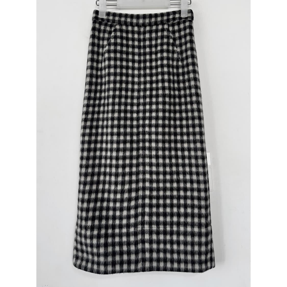 N21 체크 샤기 스커트 상품이미지1
