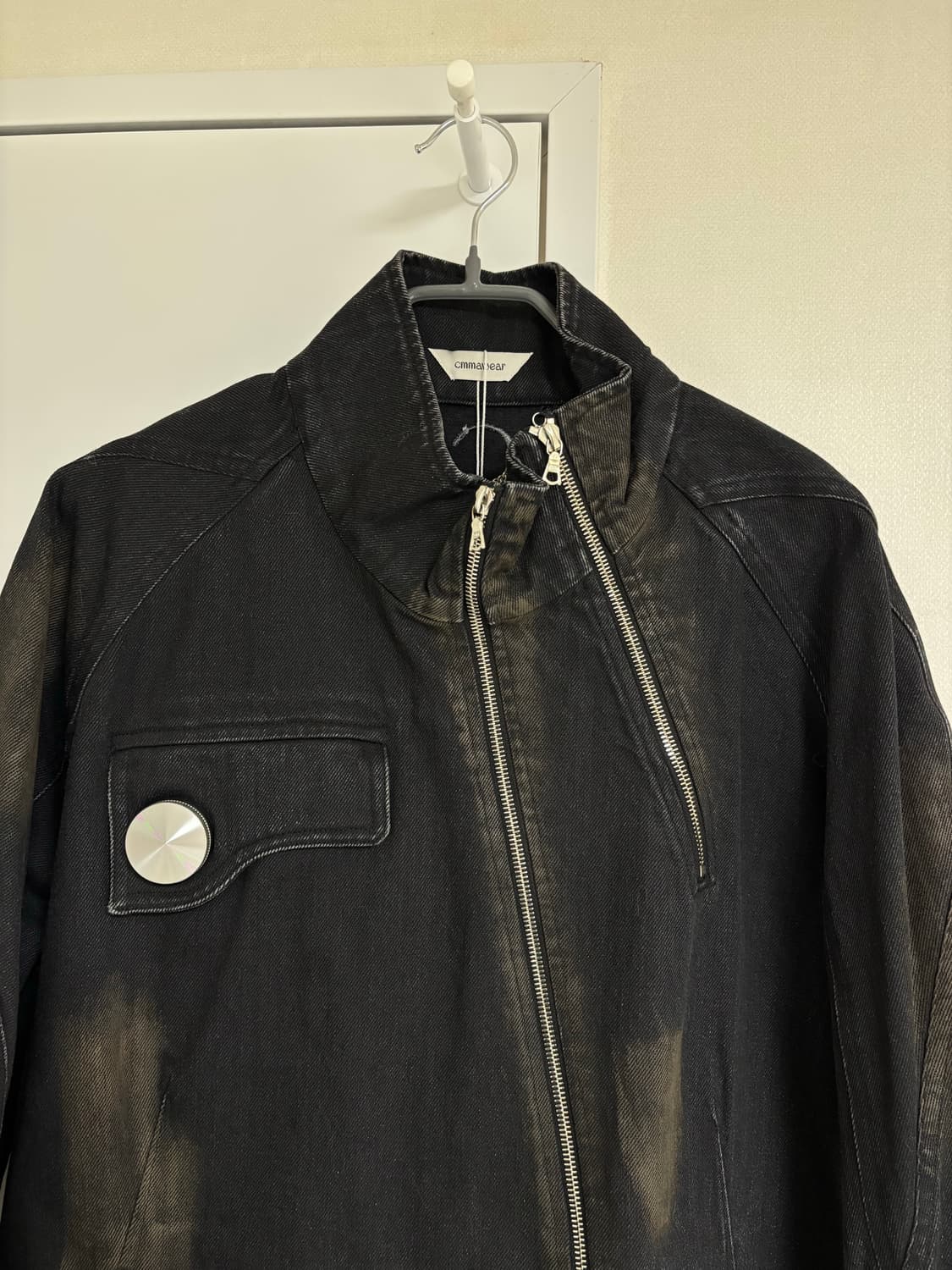 Cmmawear 사선 데님 자켓  상품이미지3