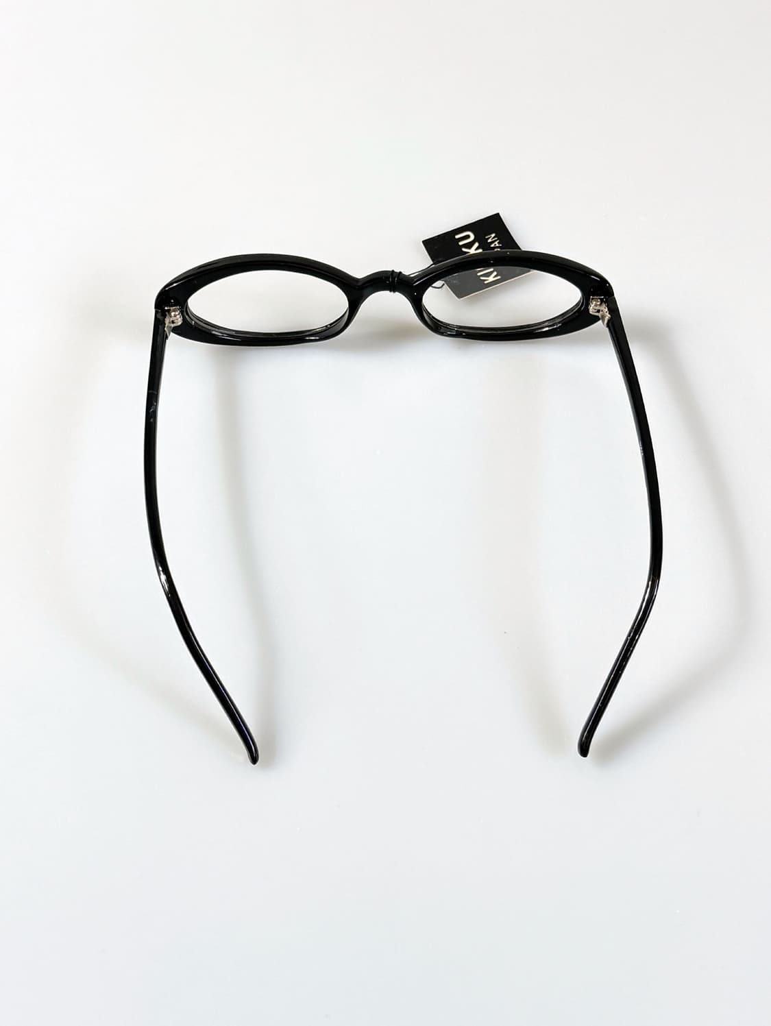 90s KICKU JAPAN 블랙 뿔테 캣아이 빈티지 안경 상품이미지5