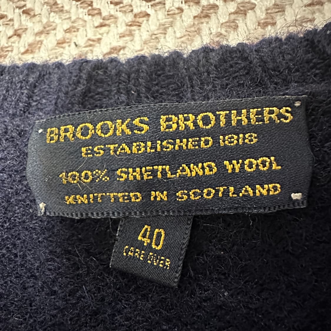 BROOKS BROTHERS scotland made knit navy 상품이미지3
