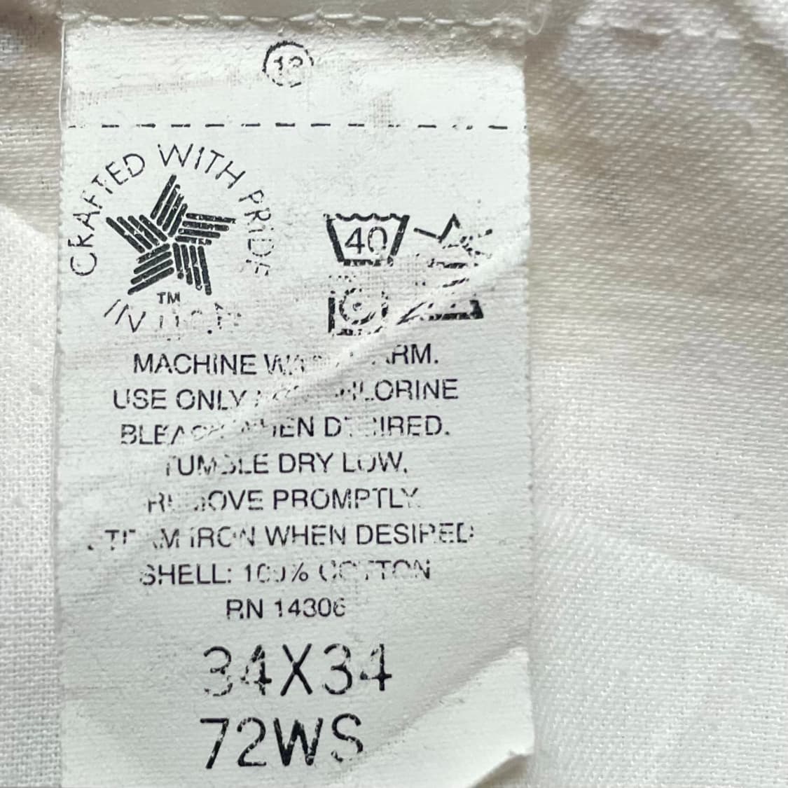 90s 미제 칼하트 에크루 크림 오프 화이트 싱글니 카펜터 워크팬츠 34 상품이미지5