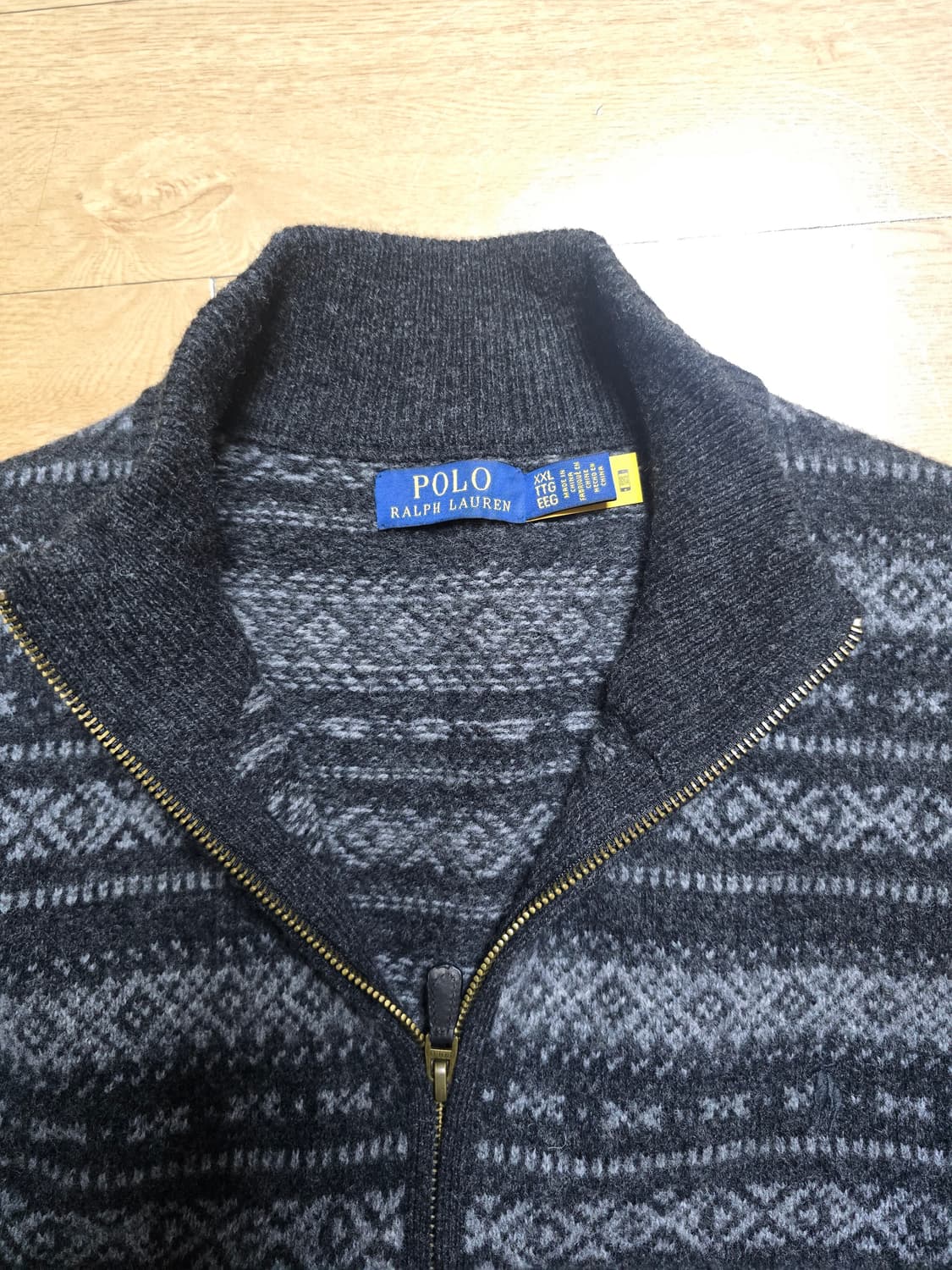 폴로 페어아일 울100 반집업 스웨터 xxl 상품이미지2