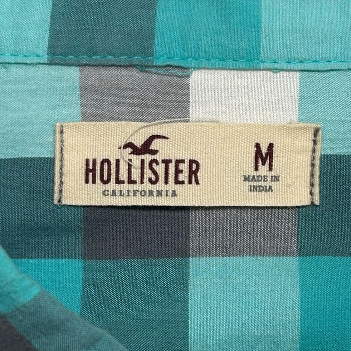 HOLLISTER 그레이-민트 체크 셔츠 M 상품이미지5