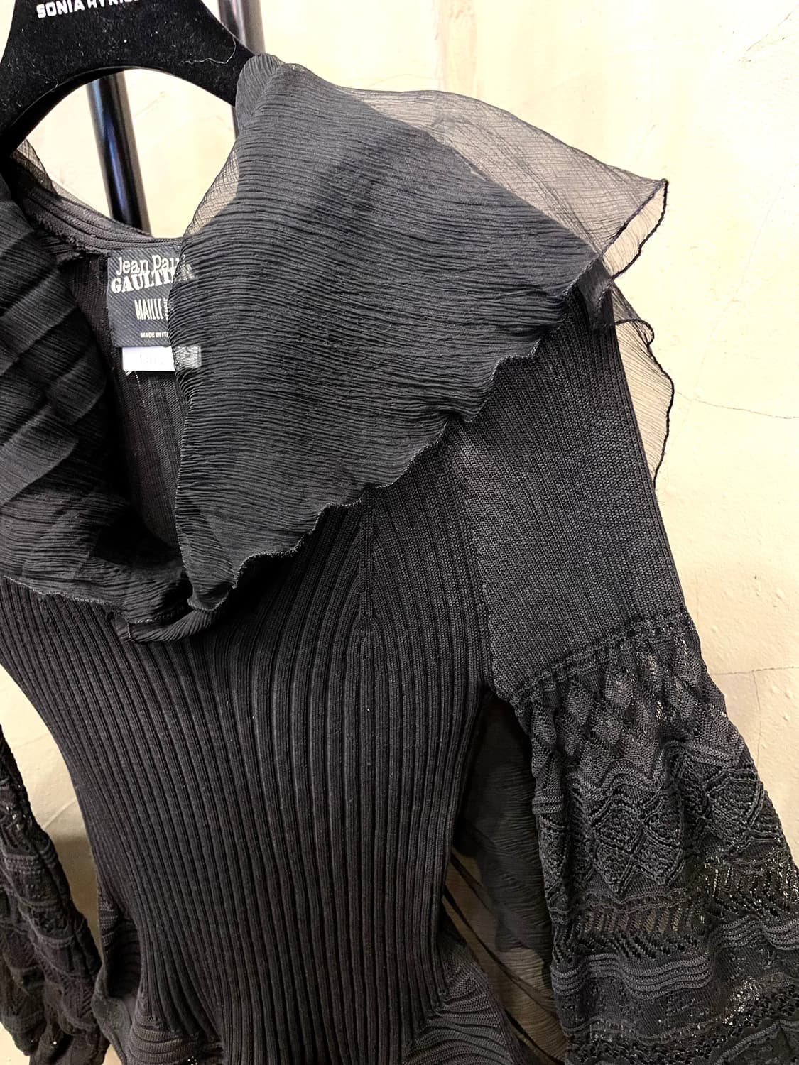 장폴고티에 블랙 시스루 블라우스 55~55반 상품이미지4