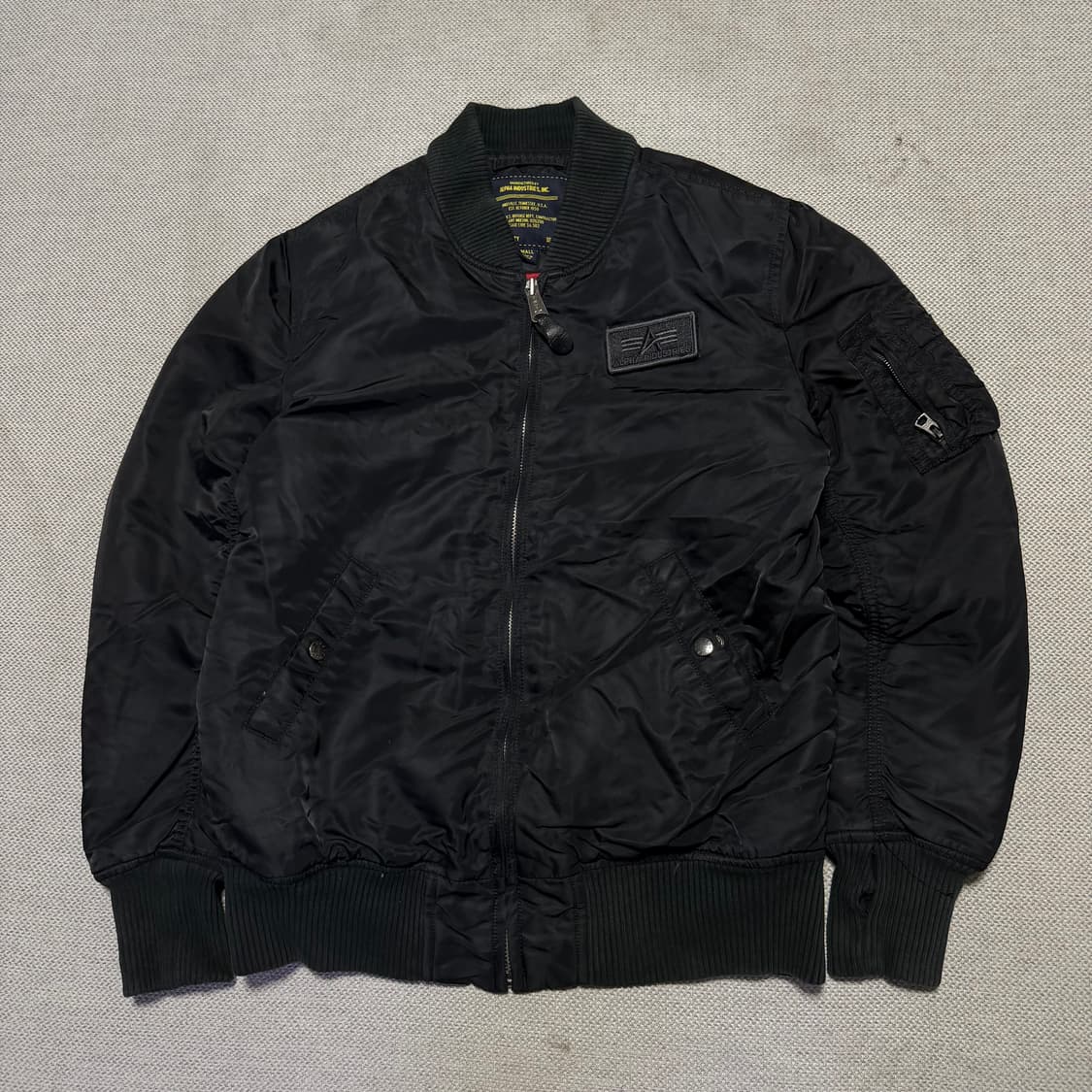 알파인더스트리 블랙 MA-1 항공점퍼 상품이미지1