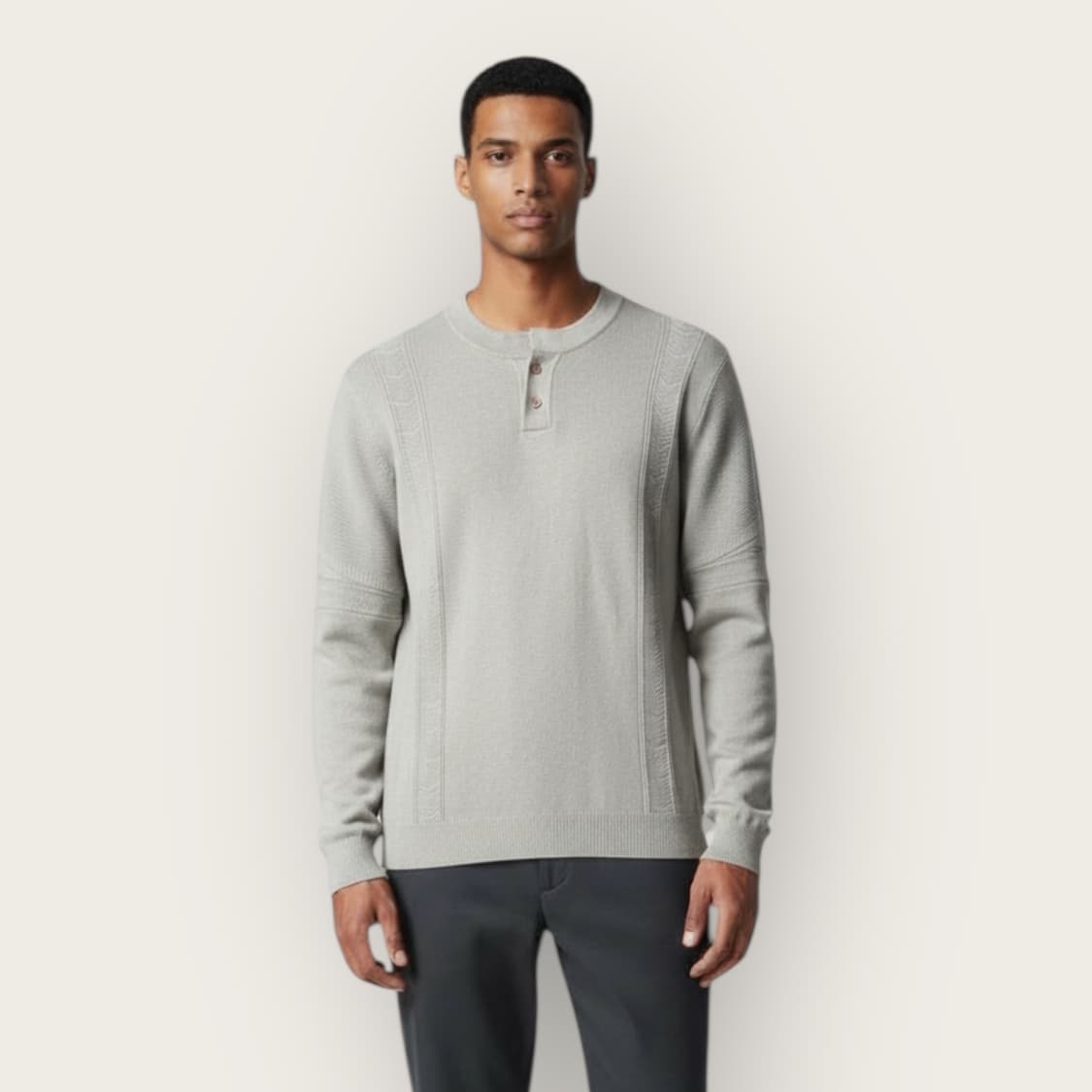 105/ 시스템옴므 21FW 쿼터하프 니트 상품이미지2