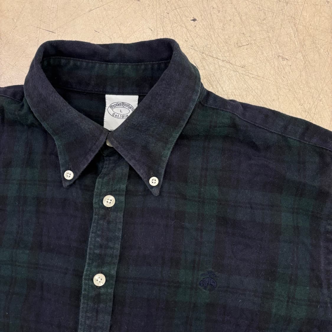 브룩스브라더스 타탄체크 스몰로고 셔츠 상품이미지3