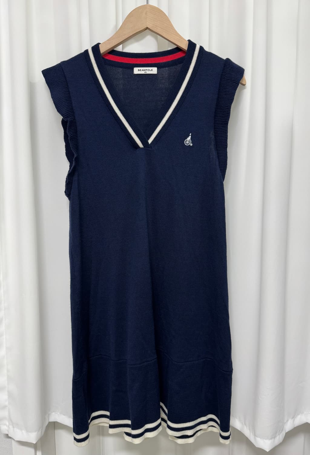 빈폴 브이넥 네이비 니트원피스  상품이미지2