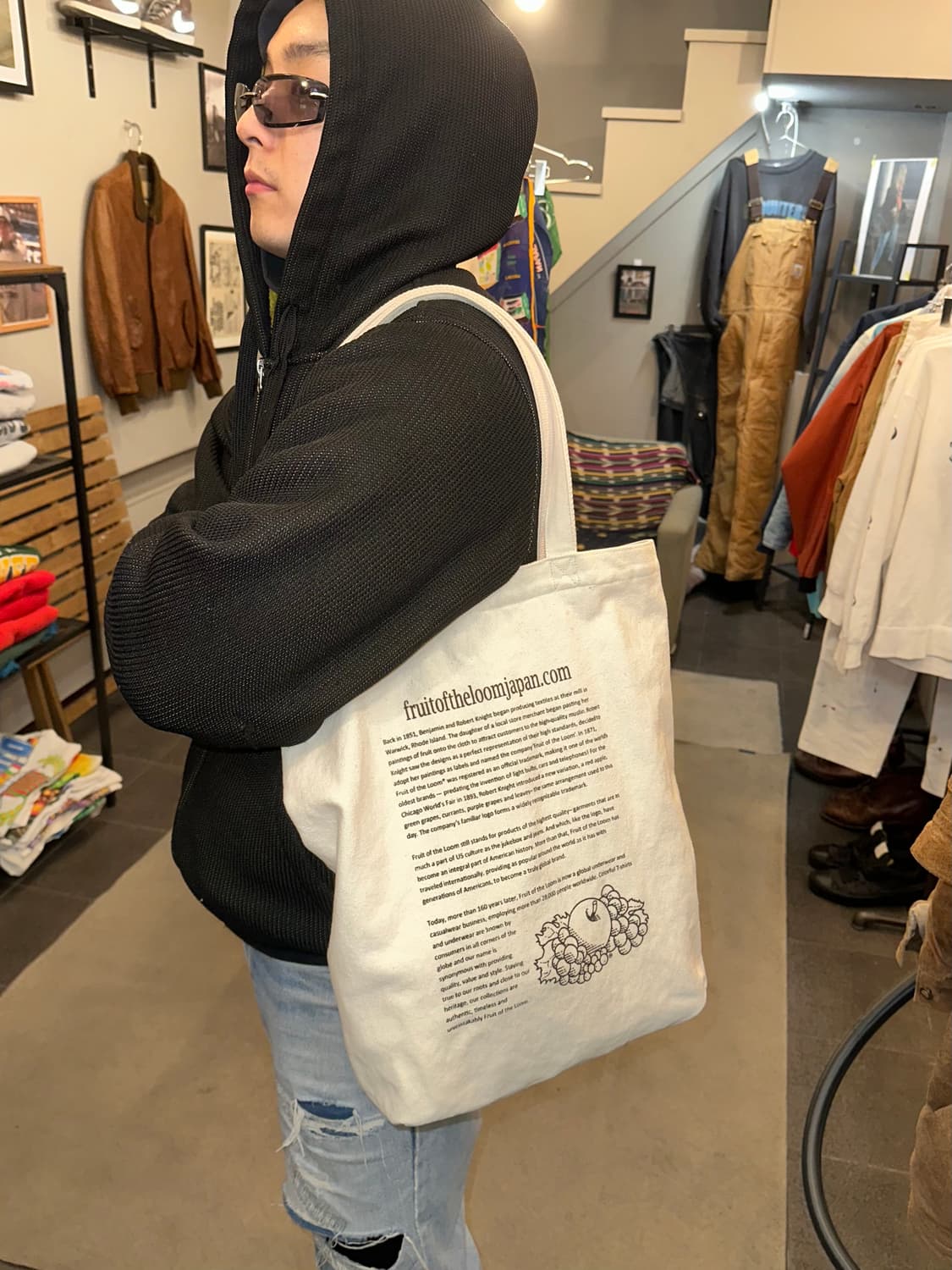 Fruit of the loom logo print eco bag 상품이미지1