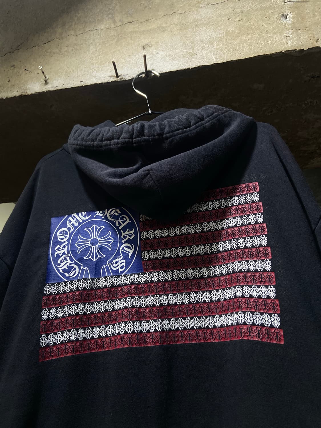Chrome hearts 크롬하츠 아메리칸 플래그 대거 후드 블랙 상품이미지6
