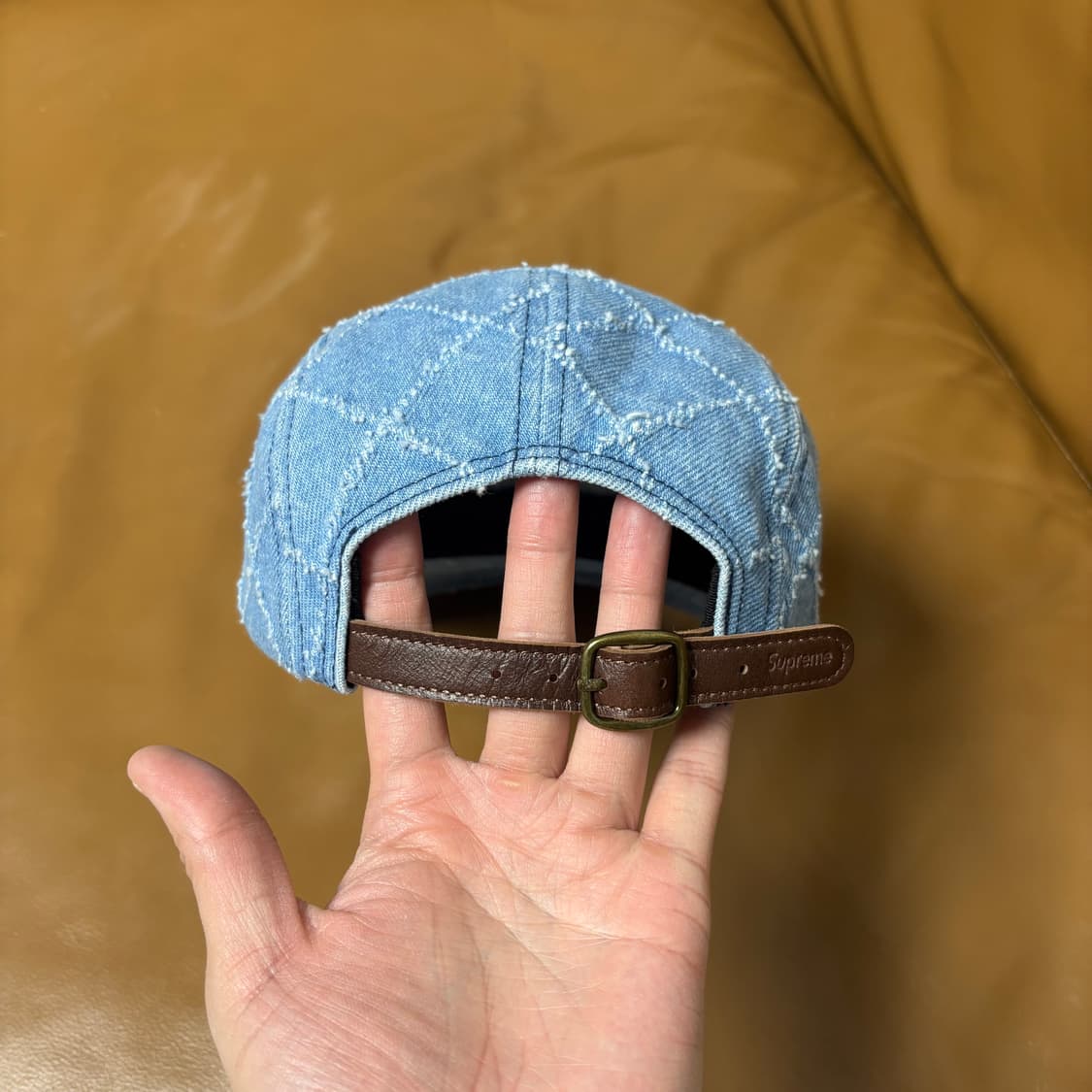 슈프림 캠프캡 모자 박스로고 펀치드 데님 상품이미지7