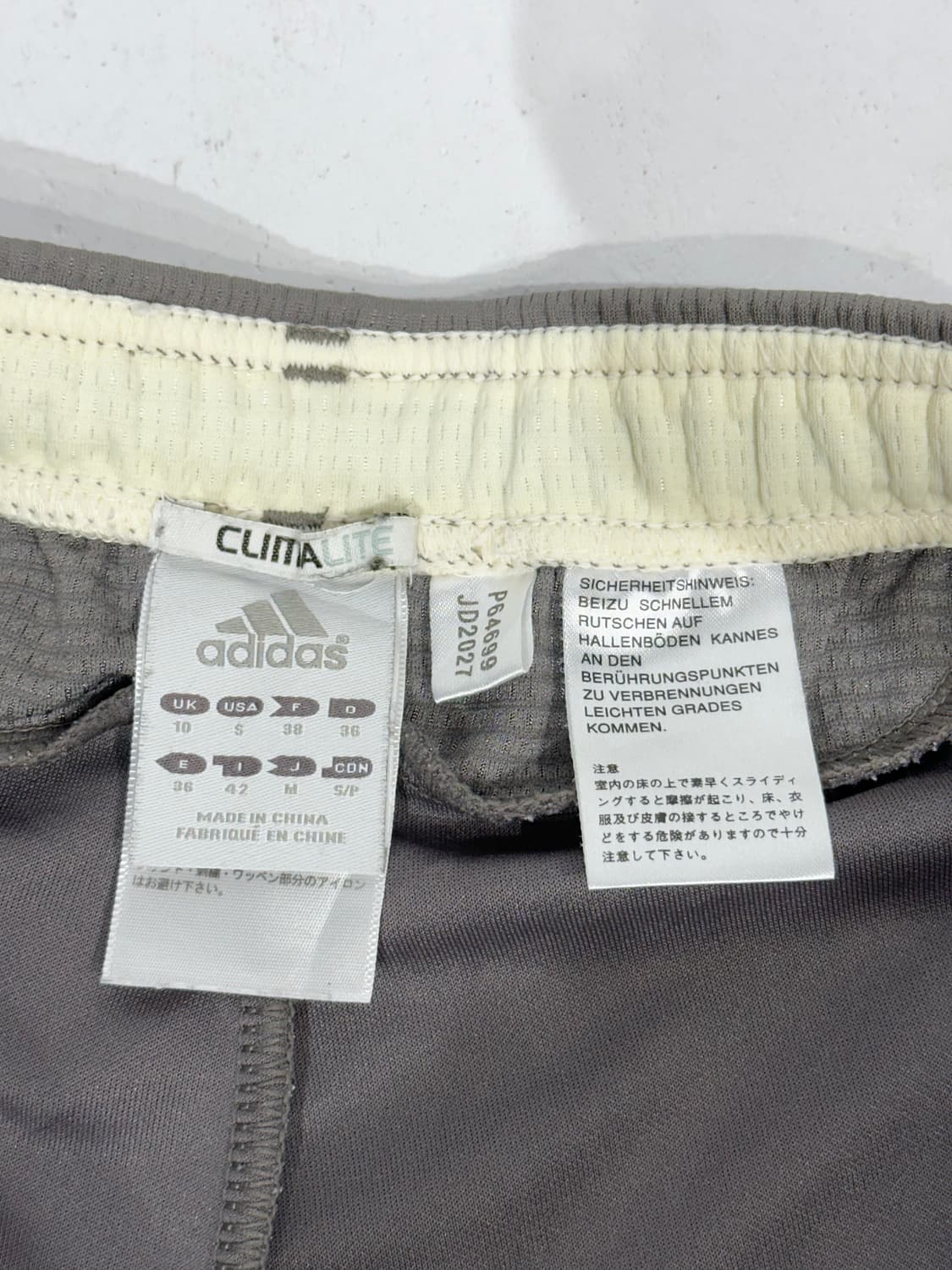 아디다스 극희귀 와이드 그레이 그린 삼선 스몰 로고 트레이닝 팬츠 M 상품이미지7