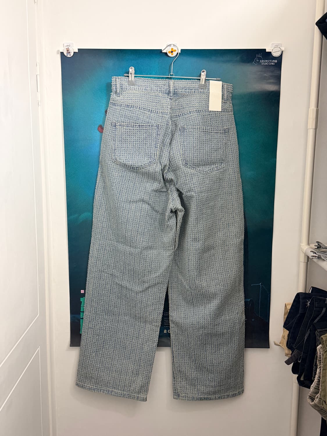 노이어 / 데미지 스트라이프 데님 팬츠 (라이트블루) 상품이미지5