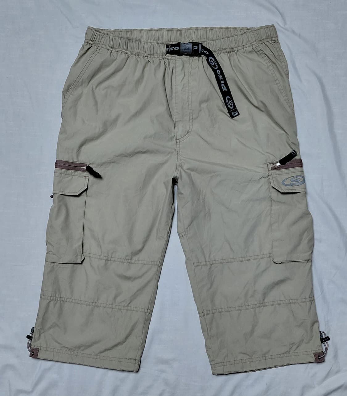 [Y2K/빈티지/L] PIKO 피코 테크니컬 7부 카고 팬츠 (베이지) 상품이미지1