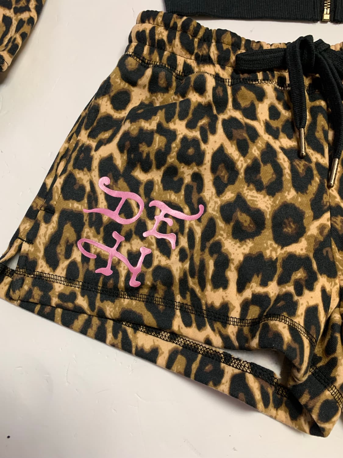 [XS,S] 에드하디 레오파드 후드집업 쇼츠 스웻 셋업 상품이미지6