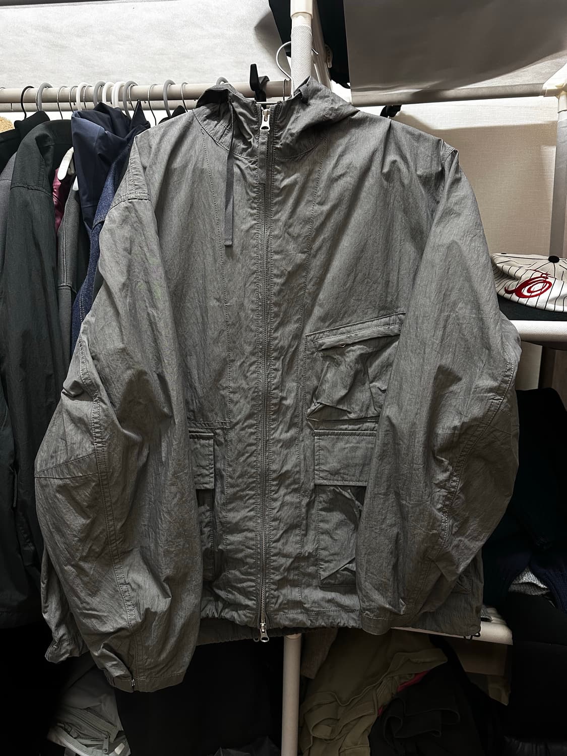 에스피오나지 레이 요트 파카 바람막이 그레이 L사이즈 상품이미지1