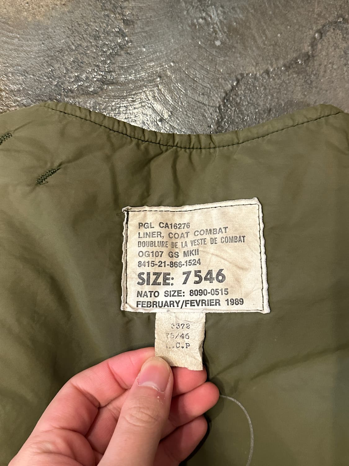 80s original 캐나다 밀리터리 MK ll 컴뱃 라이너 XL 상품이미지4