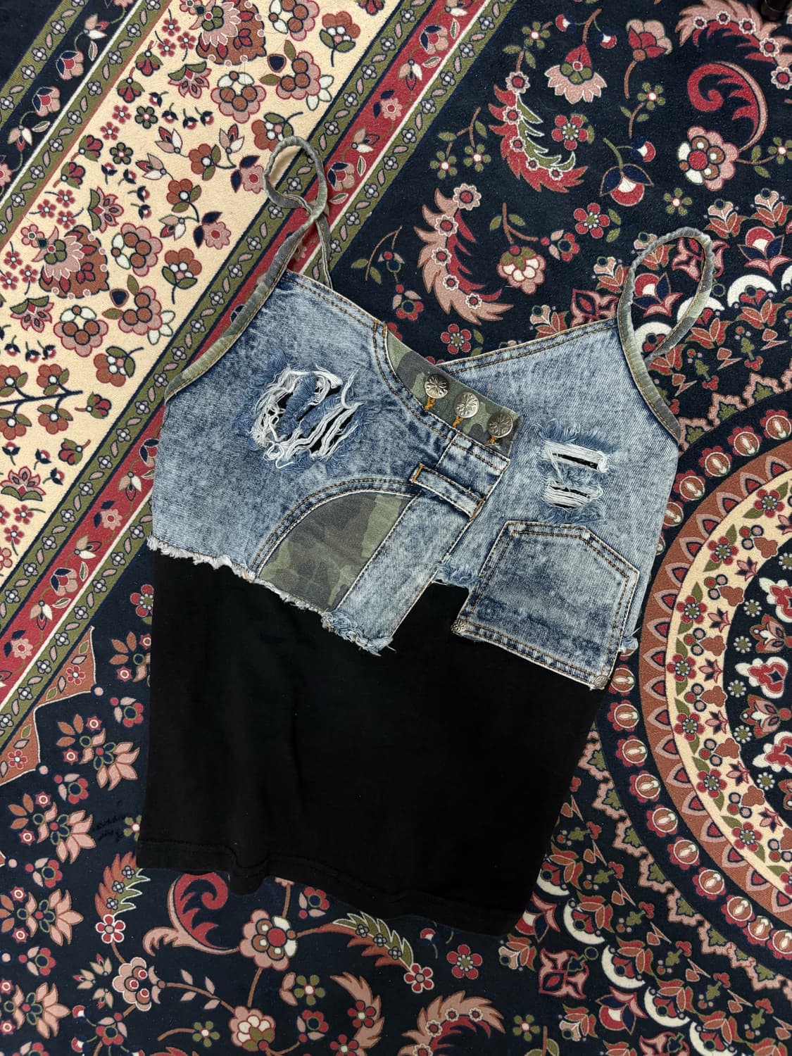 Beierna half denim sleeveless 상품이미지1
