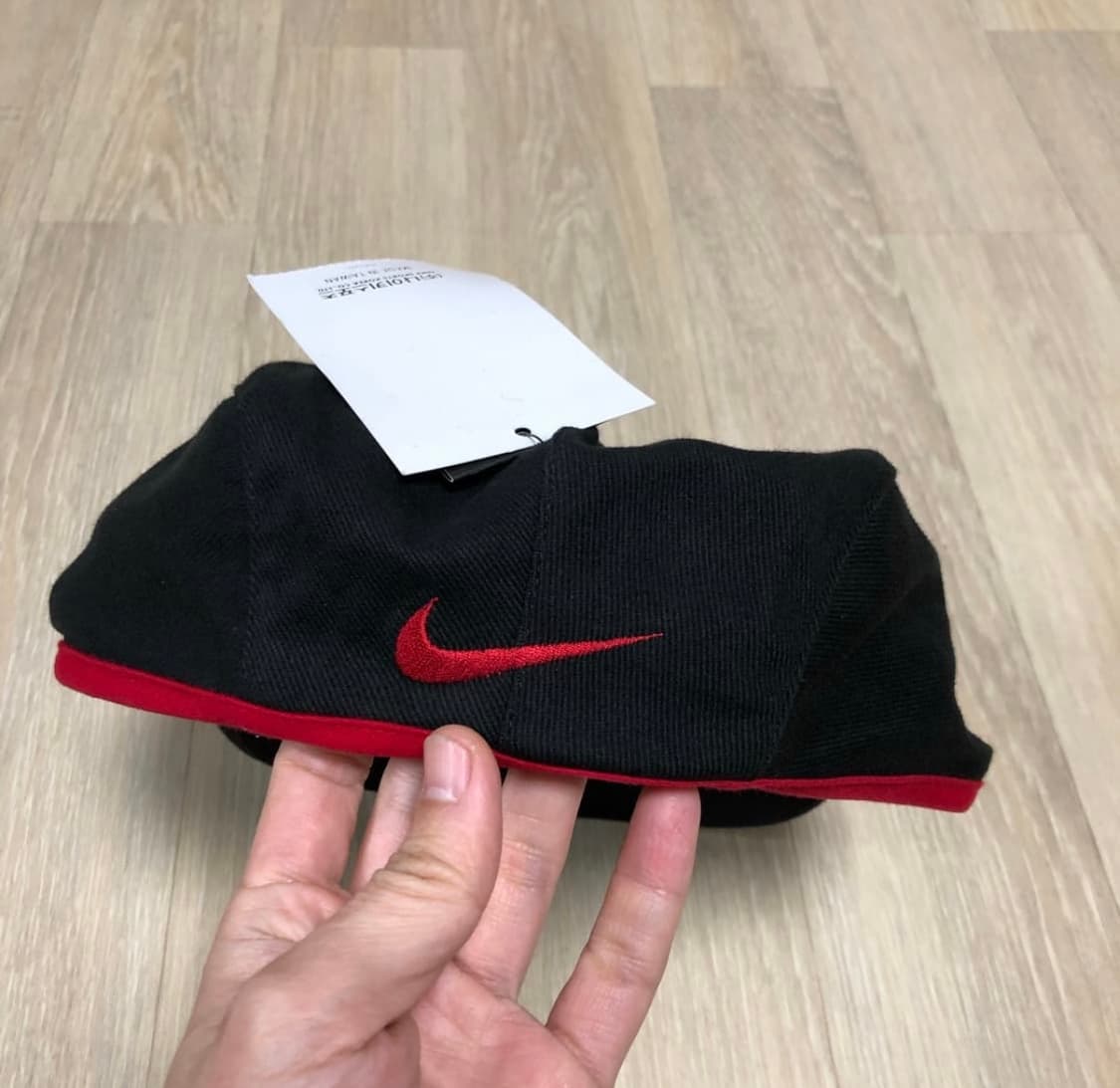 (L) 새상품 90's 나이키 NIKE 데드스탁 빈티지 트윌 베레모 블랙 상품이미지6