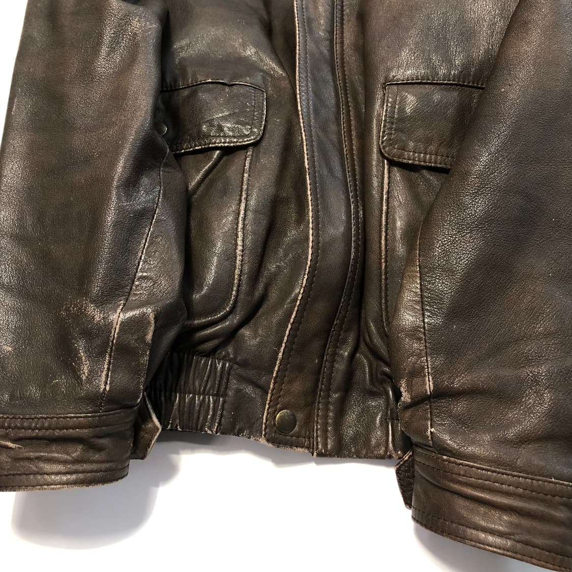 A2 봄버 브라운 레더자켓  상품이미지5