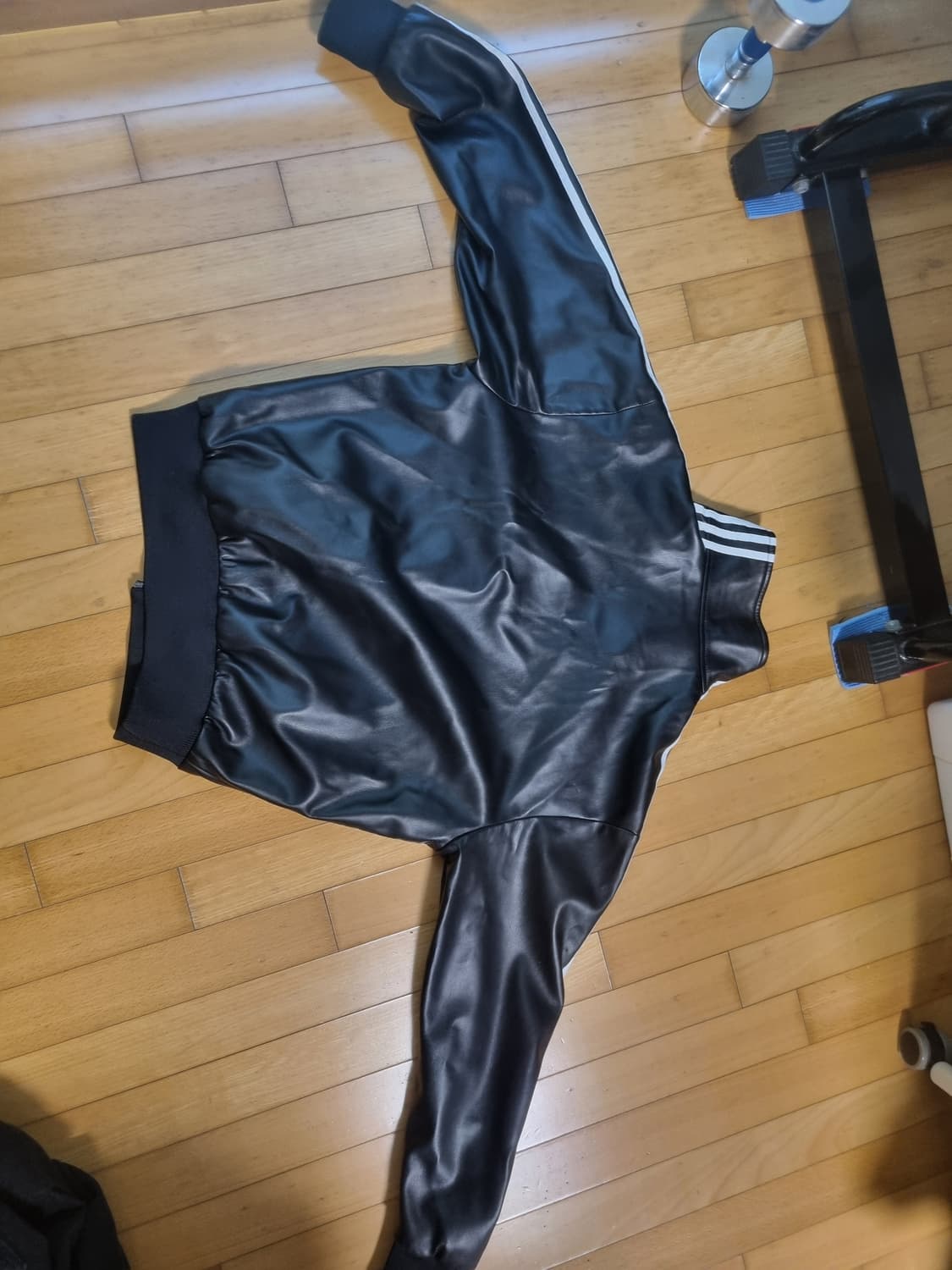 아디다스 포우 레더 아디컬러 3S 루즈 파이어버드 트랙수트 자켓 블랙  상품이미지6