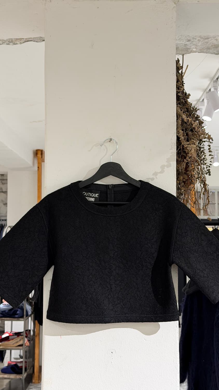 모스키노 부티크 블랙 레이스 크롭탑 상품이미지4