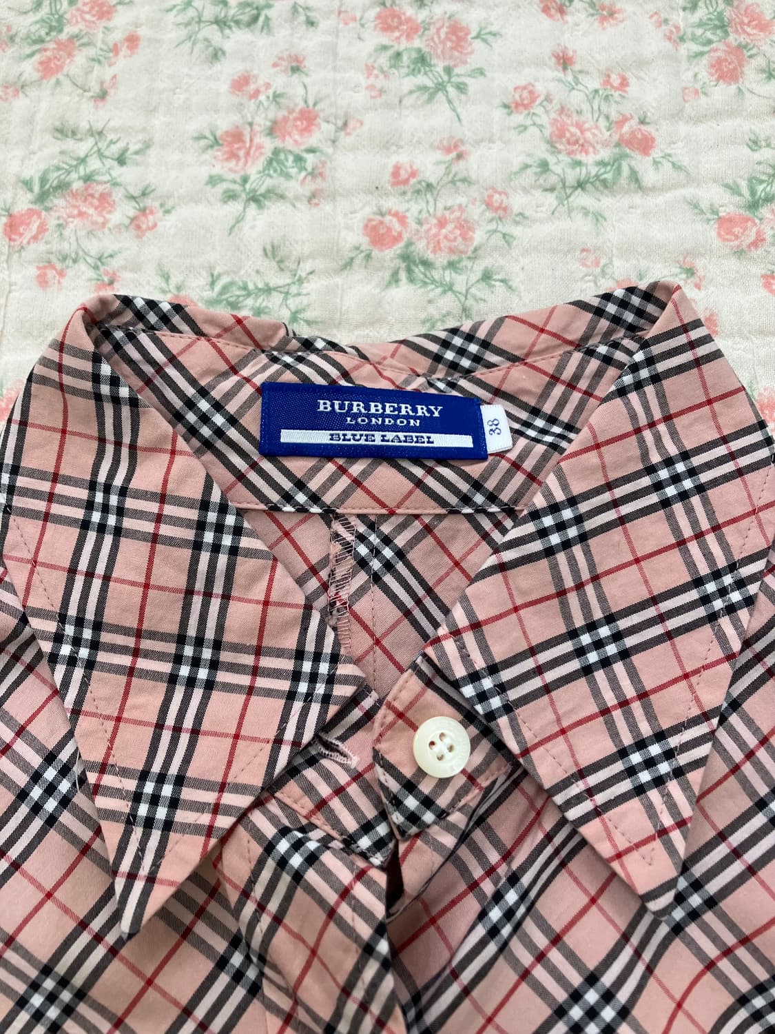 대대장 버버리 블루라벨 딸기 우유 체크 셔츠 1084 모리걸 y2k 스트 상품이미지7