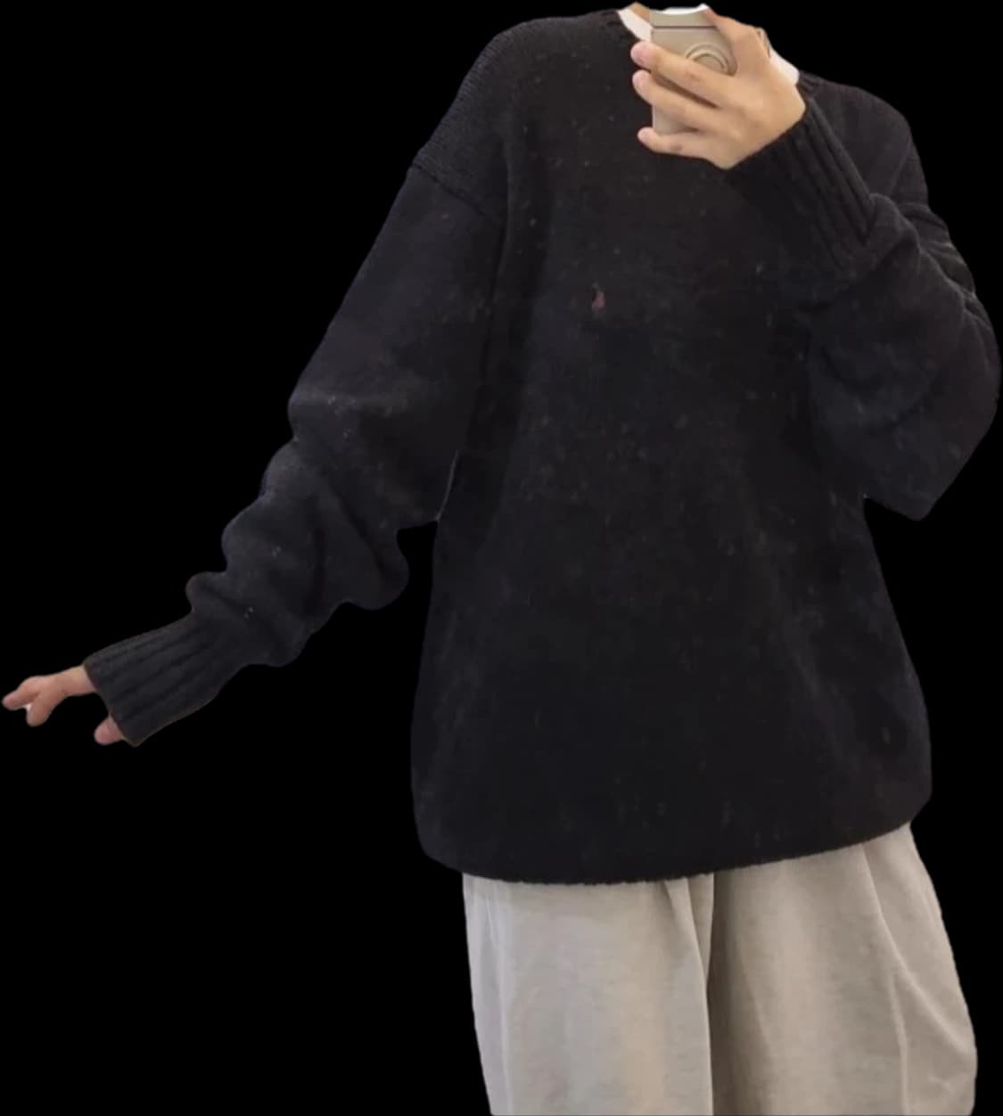 폴로 랄프로렌 블랙 브이넥 니트 상품이미지5