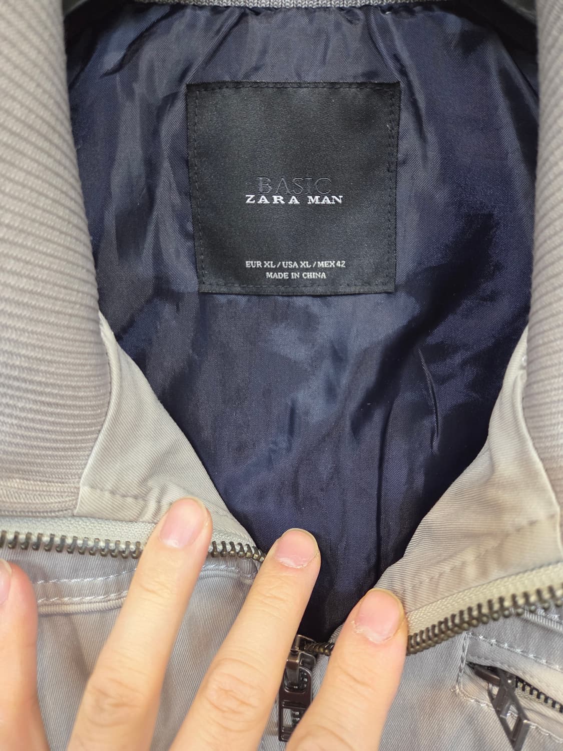 자라 견장 봄버 블루종 자켓 xl 상품이미지3