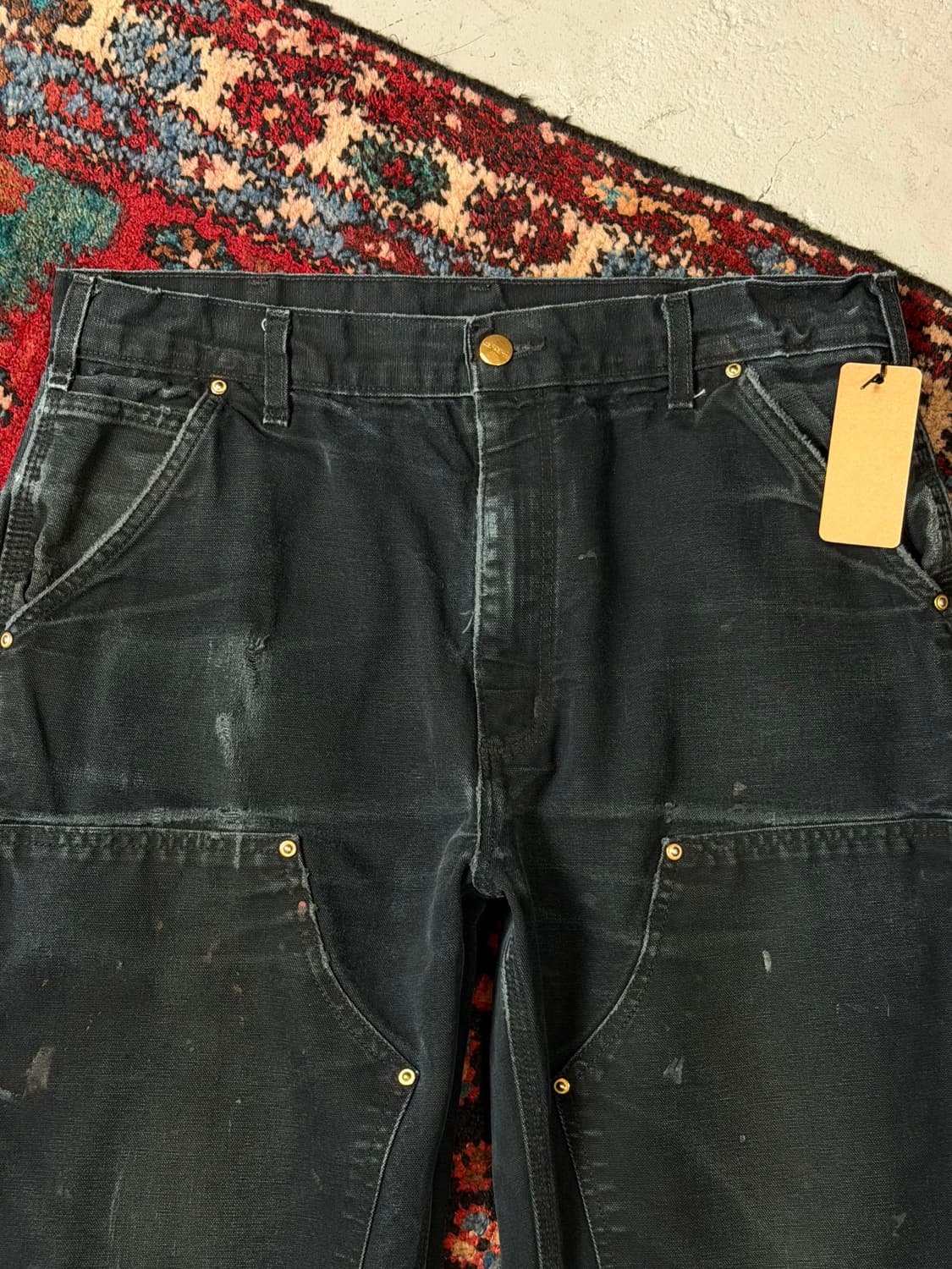 OG USA Made 칼하트 B01 더블니 블랙 칼하트 썩블니 좀비 상품이미지5