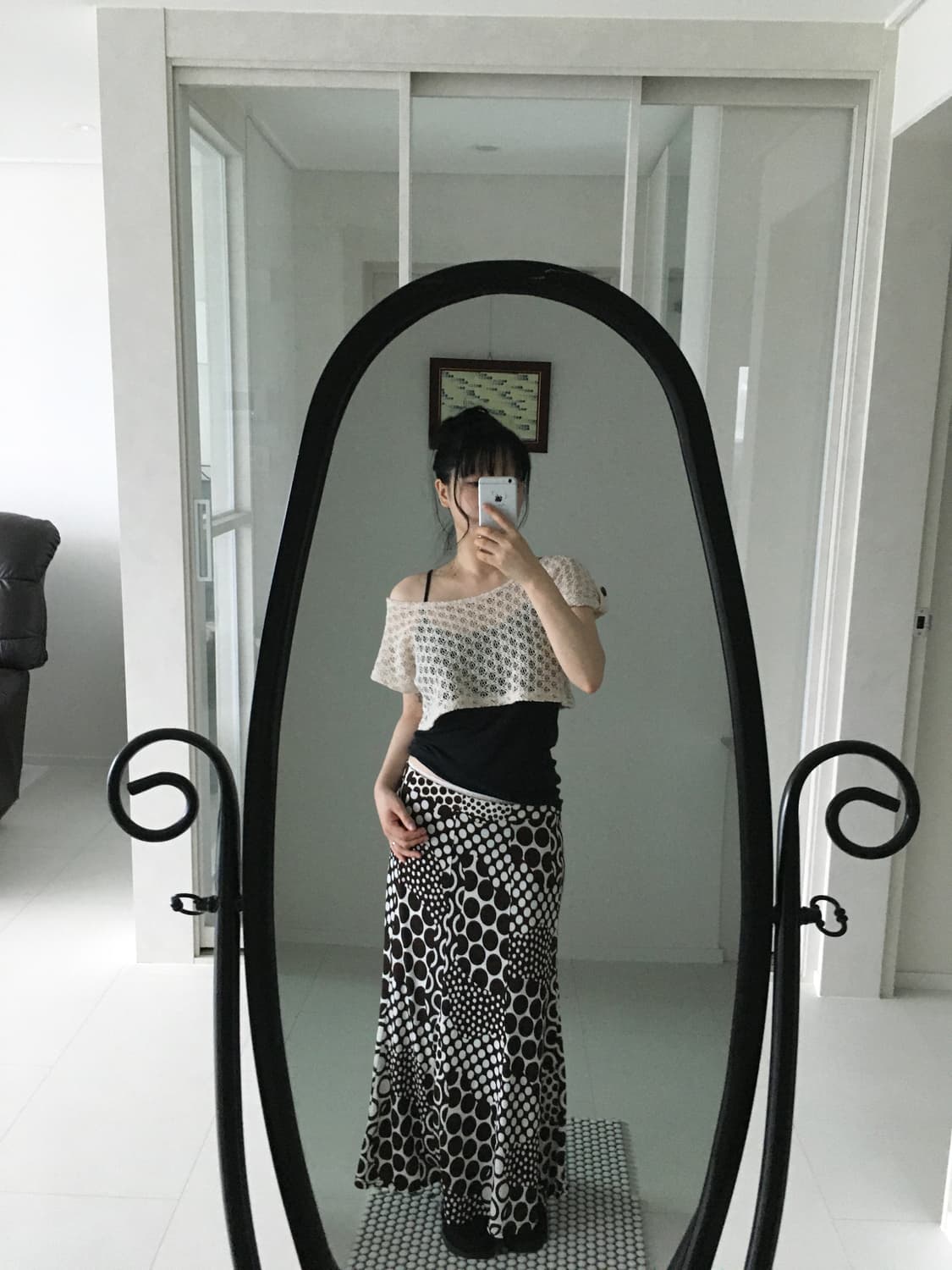 polka dot maxi skirt 상품이미지3