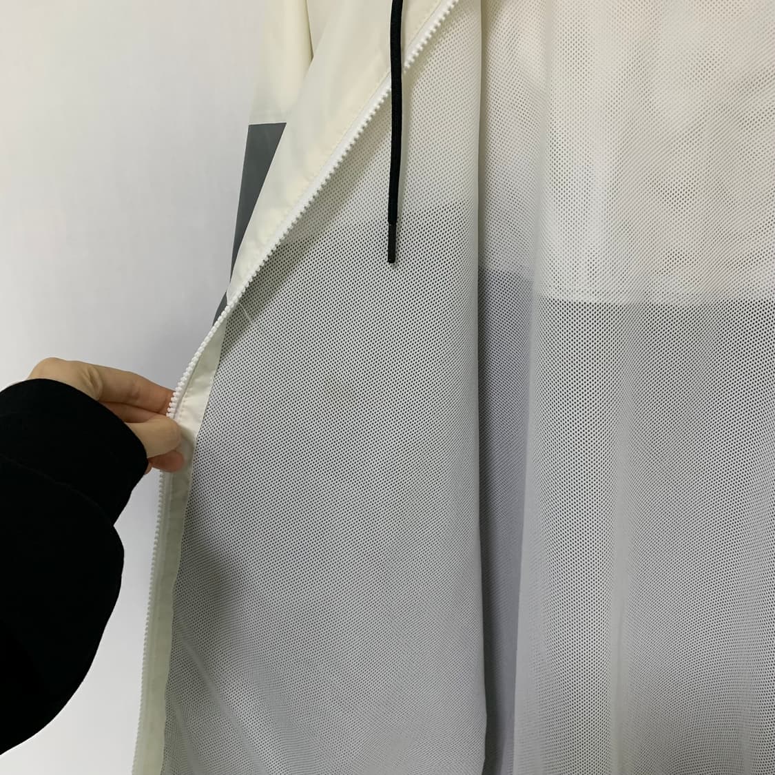 나이키 윈드러너 후드 바람막이 집업 점퍼 화이트 민트그레이 XL 상품이미지9