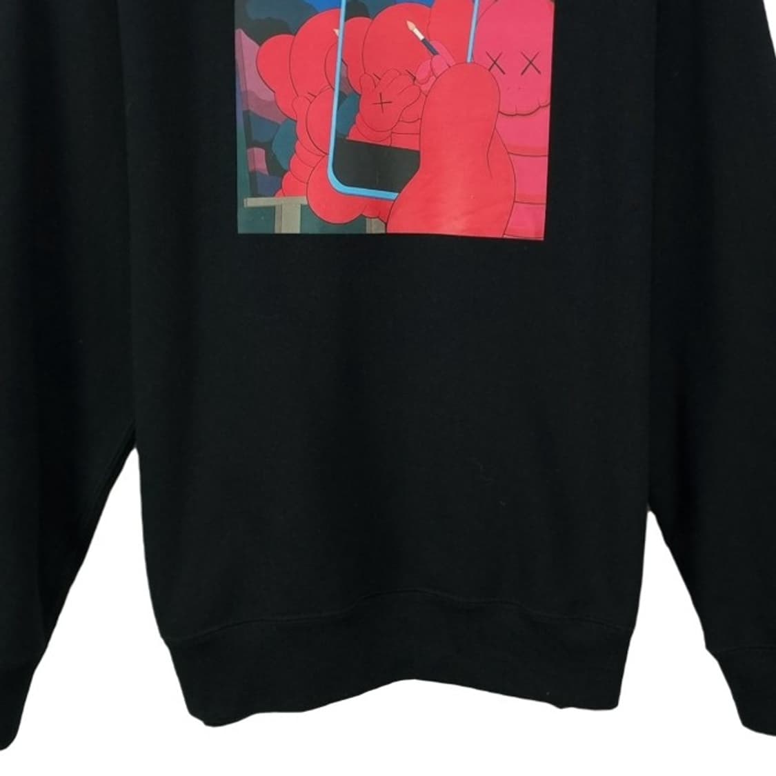 [유니클로 X 카우스] 그래픽 프린팅 오버핏 맨투맨 블랙 M19847 상품이미지5