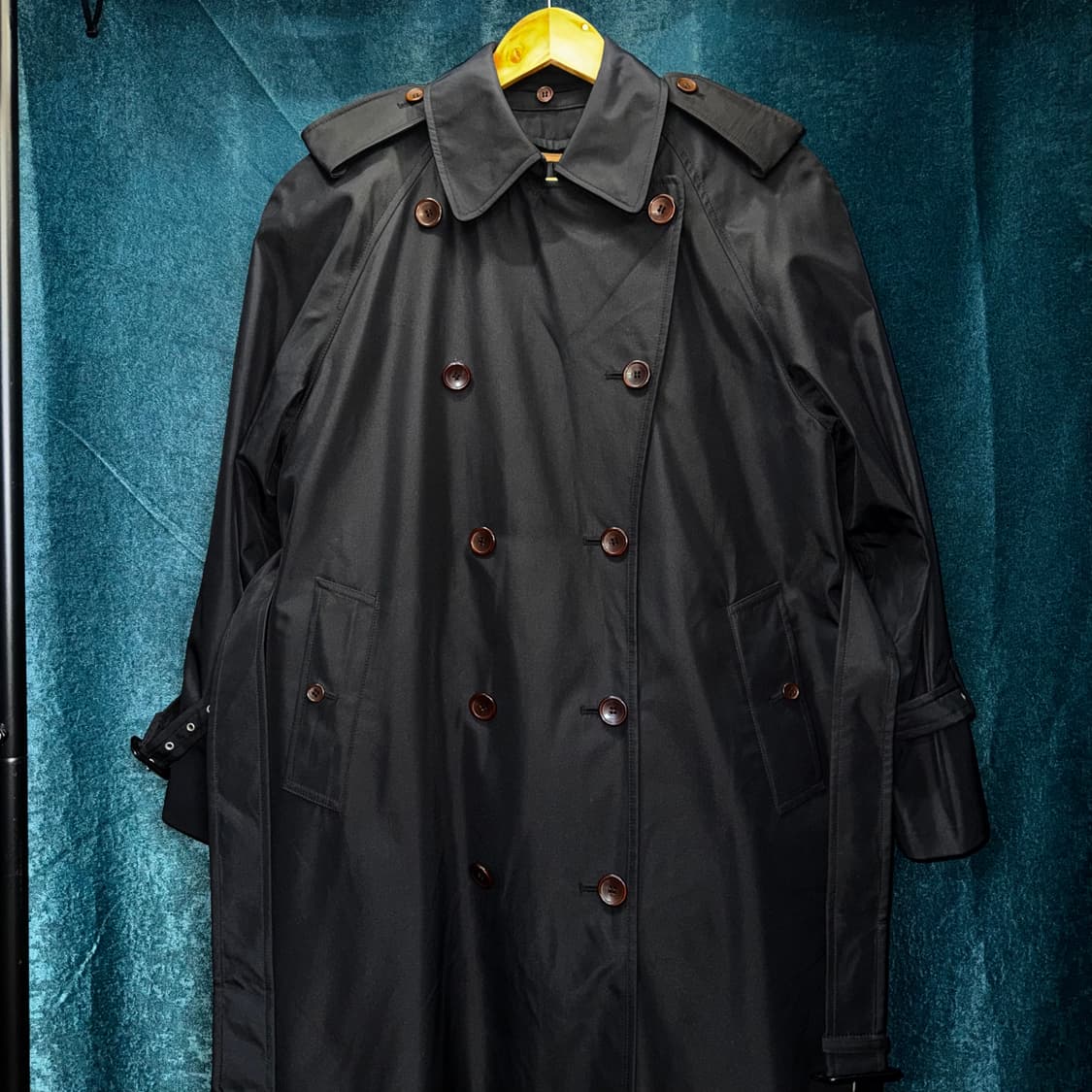 FAUNUS 블랙 롱 트렌치 코트 (L)  상품이미지2
