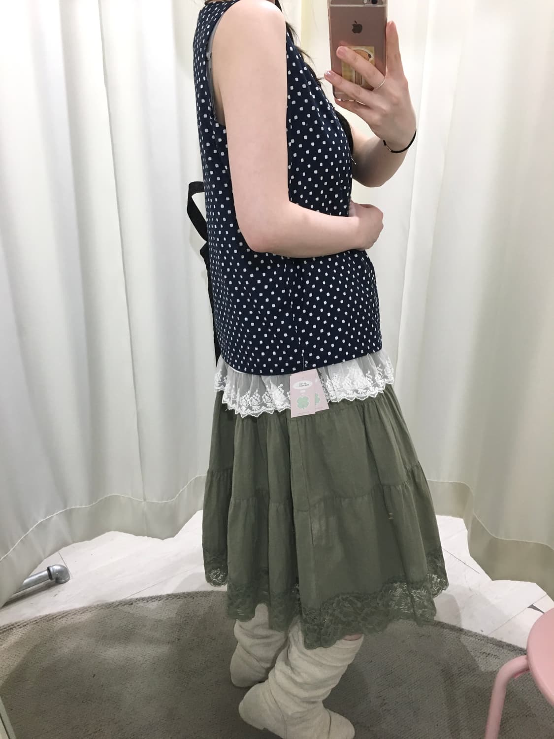 Square Dot Sleeveless Top 상품이미지5