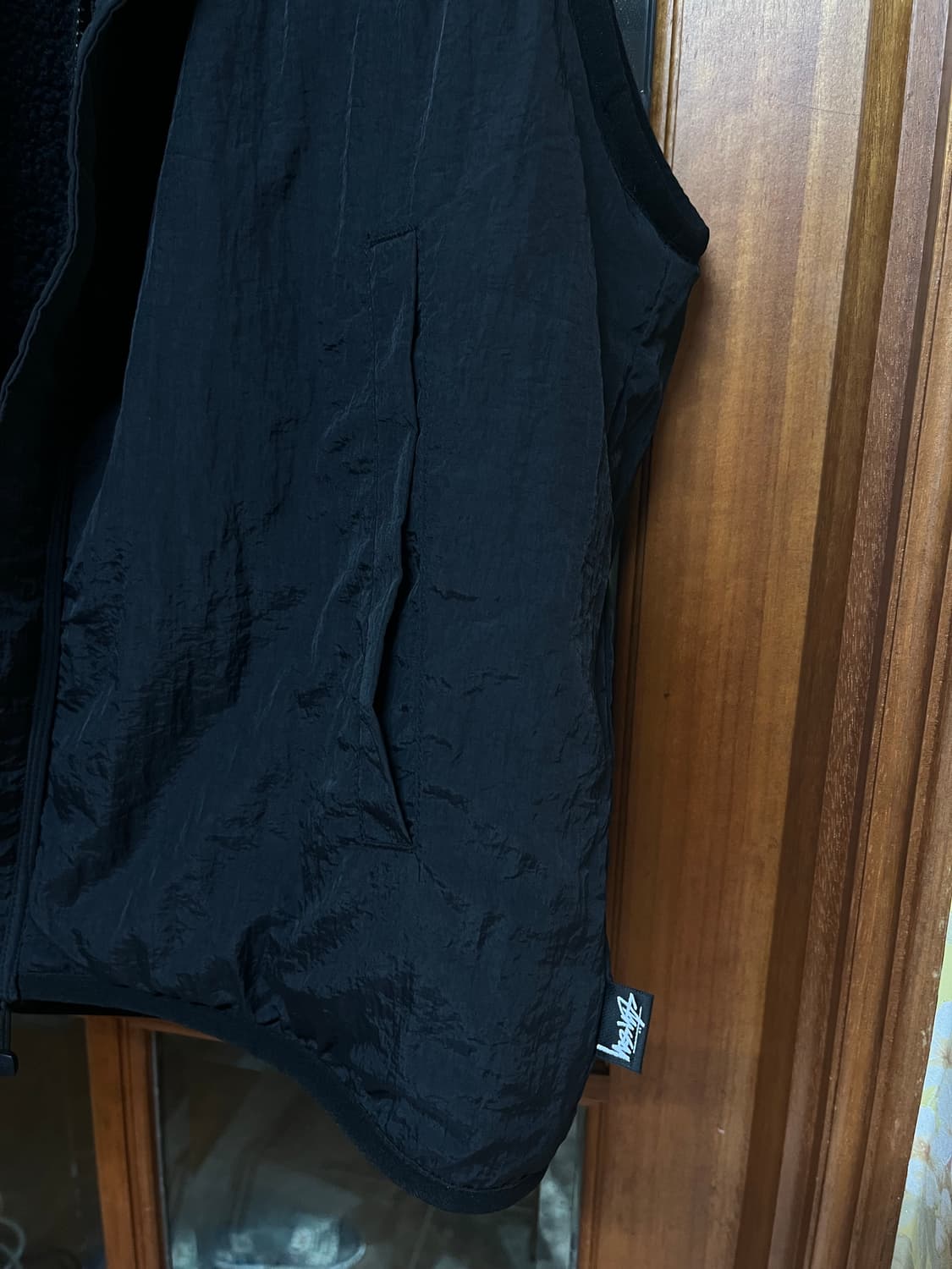 스투시 쉐르파 리버시블 베스트 블랙 라지 상품이미지8