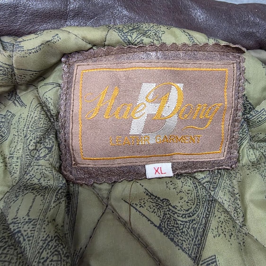 HaeDong Leather Garment 빈티 레더 파카 XL 상품이미지6