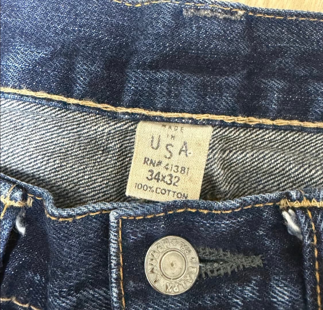 [34x32] RRL 셀비지 스트레이트 데님 made in usa 상품이미지6