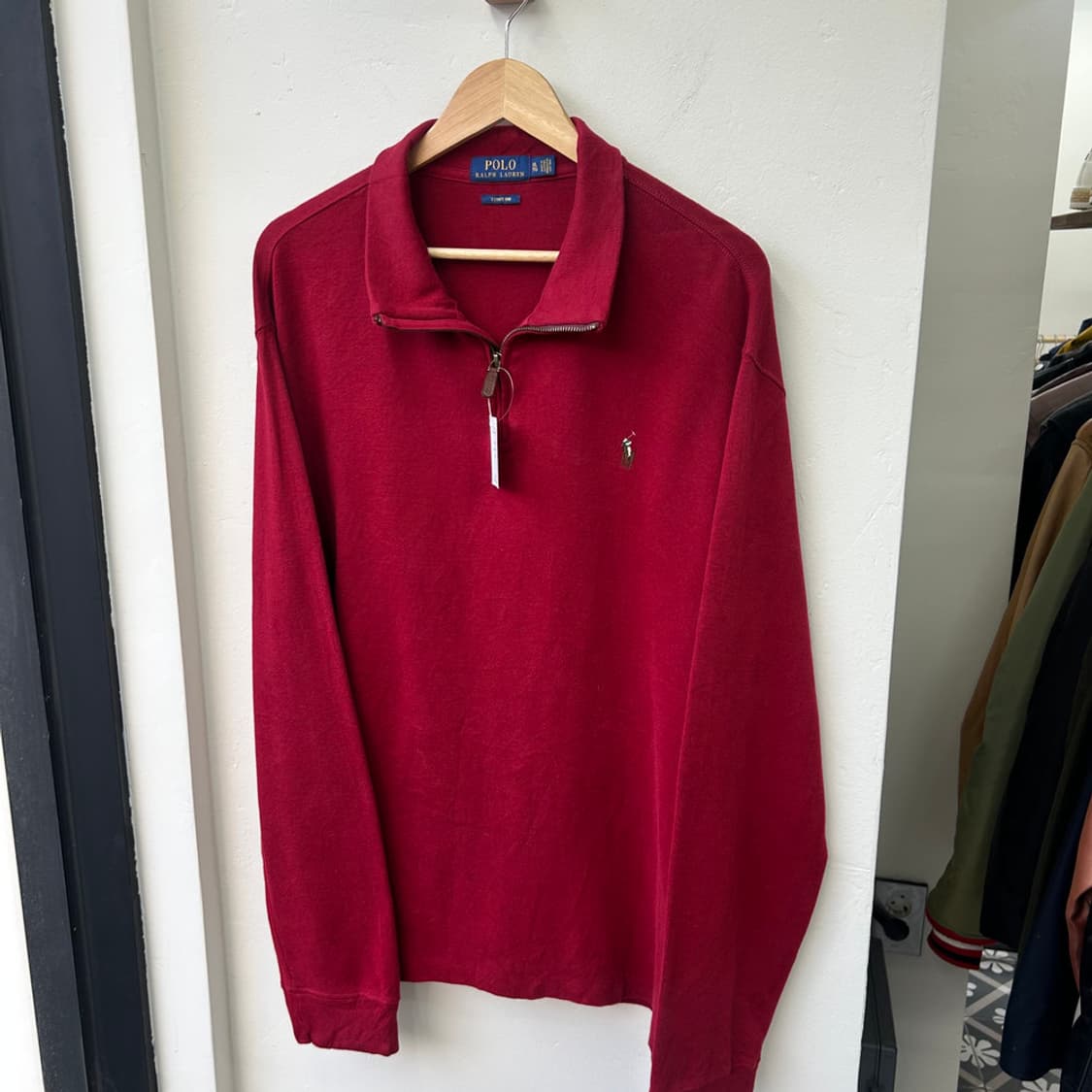 16283 - 폴로 랄프로렌 레드 반집업 니트 상품이미지2