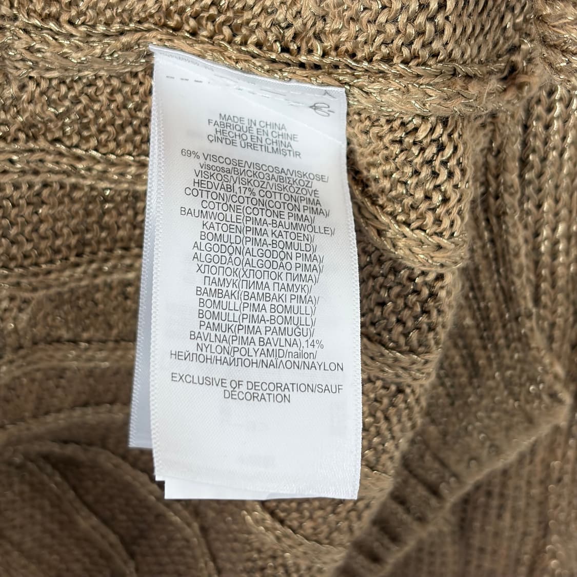 폴로 랄프로렌 금사 꽈배기 니트 티셔츠 상품이미지5