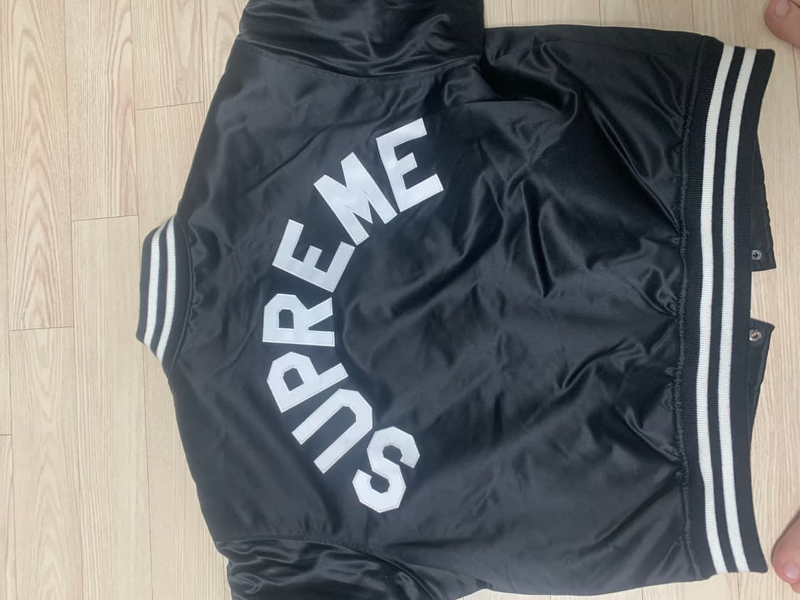 슈프림 미첼&네스 사틴자켓M 블랙 상품이미지3